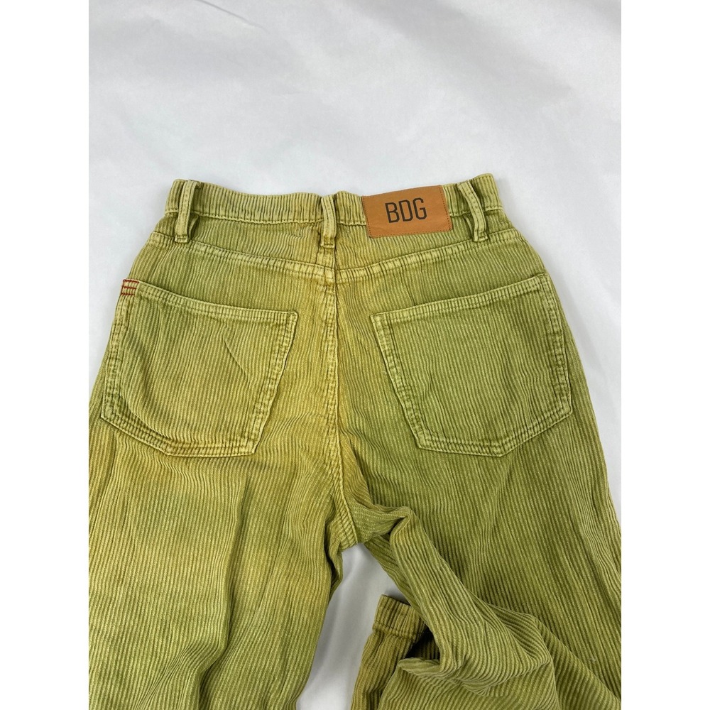 BDG High and Wide Leg Pants Women's Size 26 Green Corduroy - Flawed - Picture 5 of 16